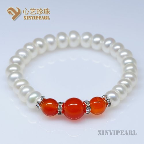 (8-9mm白色)珍珠手链SC12006-2|心艺淡水珍珠饰品图片
