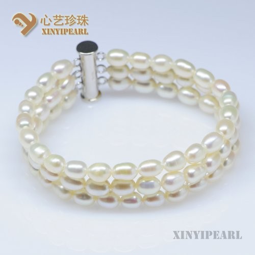 (5-6mm白色)珍珠手链SC12077__心艺珍珠饰品网-饰品图片