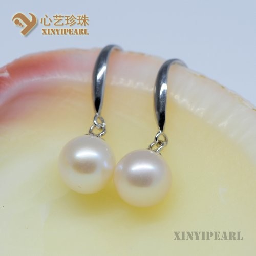 (8.5-9mm白色)珍珠耳坠SC12109|心艺珍珠饰品网-珍珠图片