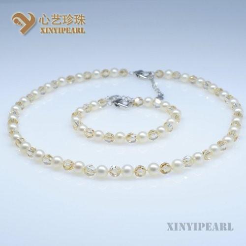 (7-8mm白色)珍珠套装SC12113|心艺珍珠饰品网-珍珠图片