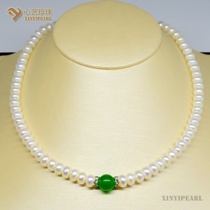 (7-8mm白色)珍珠项链SC12193-1|心艺淡水珍珠饰品图片