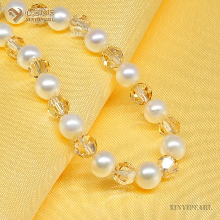 (7-8mm白色)珍珠手链SC12196__心艺珍珠饰品网-饰品图片
