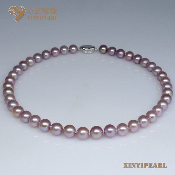 (10-11mm紫色)珍珠项链SC12234-2|心艺淡水珍珠饰品图片