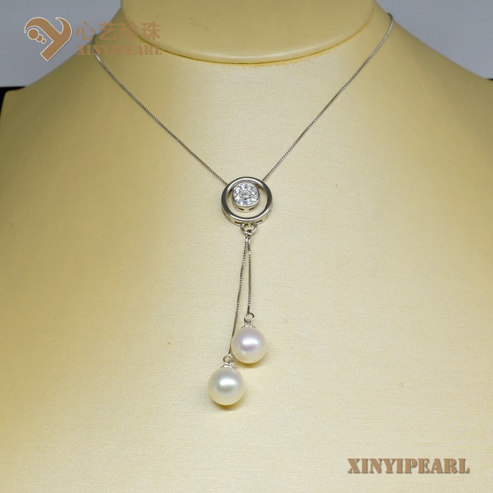 (9-10mm白色)珍珠吊坠项链SC13005|心艺淡水珍珠饰品图片