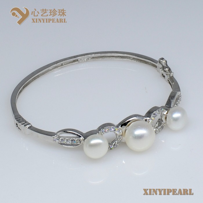 (8-11mm 白色)珍珠手链XY13003-1__心艺珍珠饰品网-饰品图片