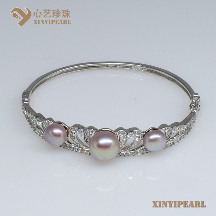 (8-11mm 紫色)珍珠手链XY13004-3|心艺淡水珍珠饰品图片