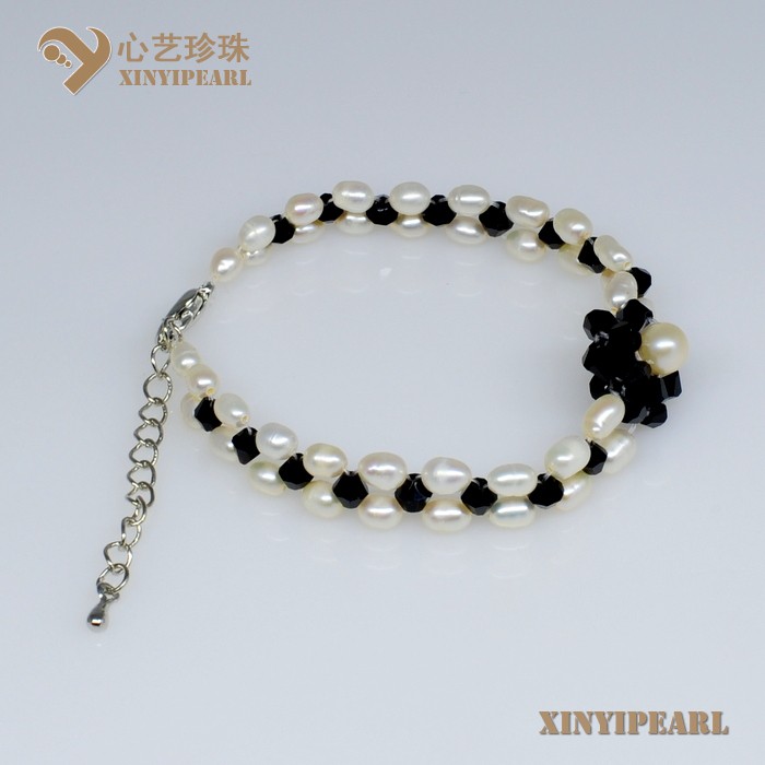 (4-5mm 白色)珍珠手链XY13007|心艺AA级珍珠图片