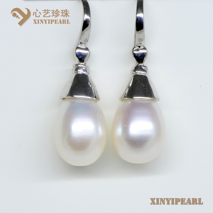 (10-11mm 白色)珍珠耳环XY13011|心艺珍珠饰品网-珍珠图片