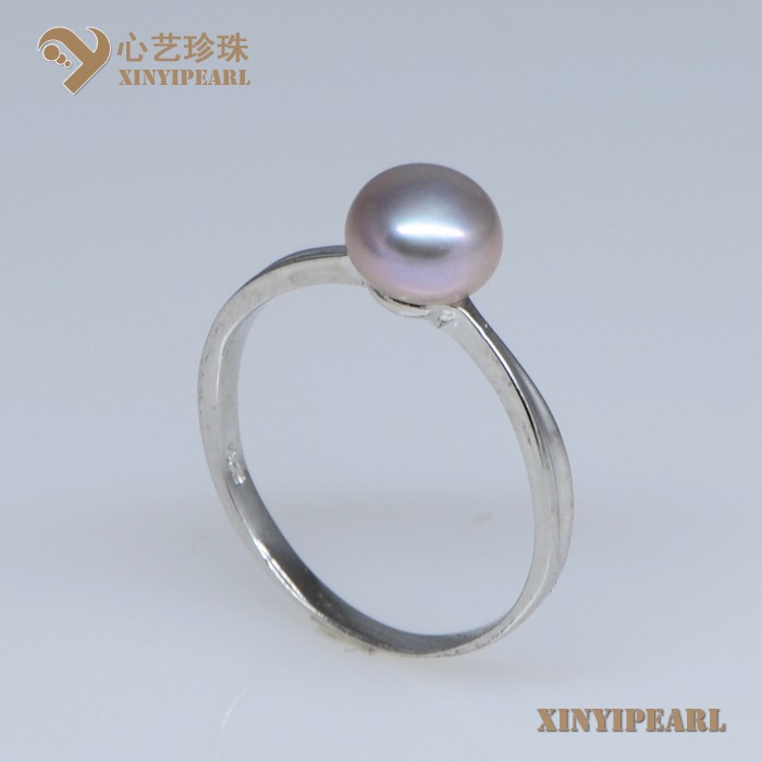 (7-8mm紫色)珍珠戒指XY13016-3|心艺珍珠饰品网-珍珠图片