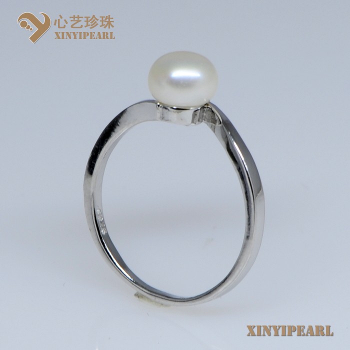 (7-8mm白色)珍珠戒指XY13017-1|心艺珍珠饰品网-珍珠图片