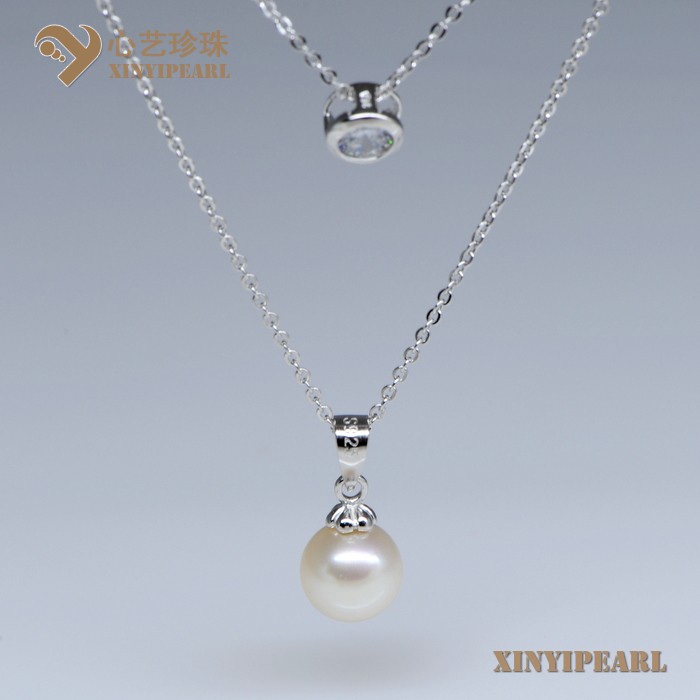 (9-10mm白色)珍珠吊坠XY13045-1__心艺珍珠饰品网-饰品图片