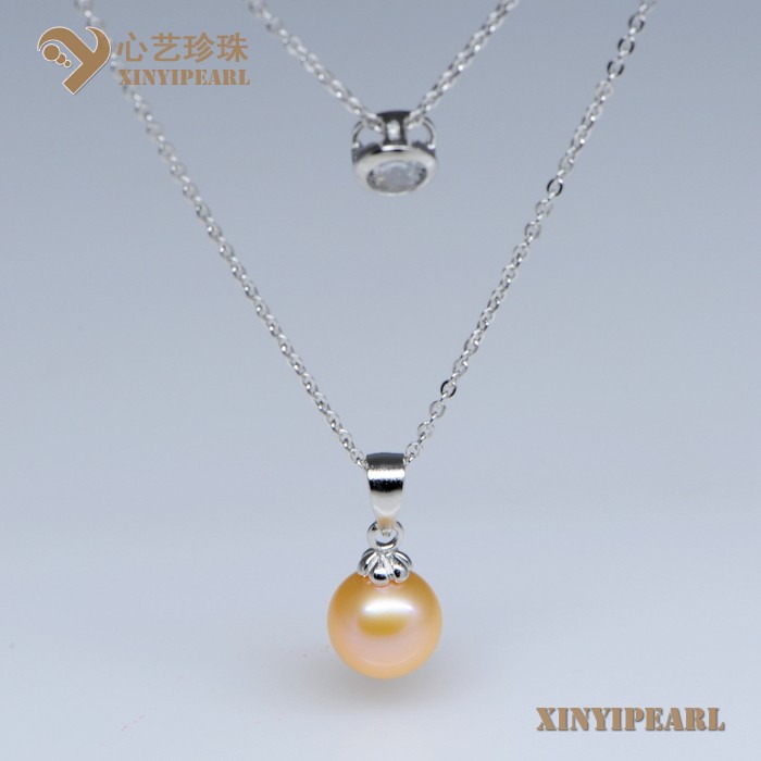 (9-10mm粉色)珍珠吊坠XY13045-2__心艺珍珠饰品网-饰品图片