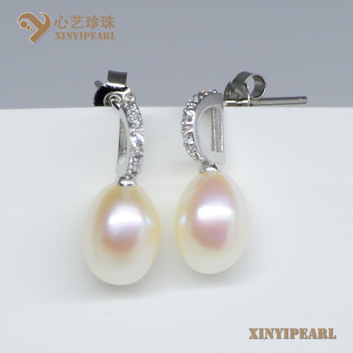 (7-8mm白色)珍珠耳钉XY13056-1|心艺珍珠饰品网-珍珠图片
