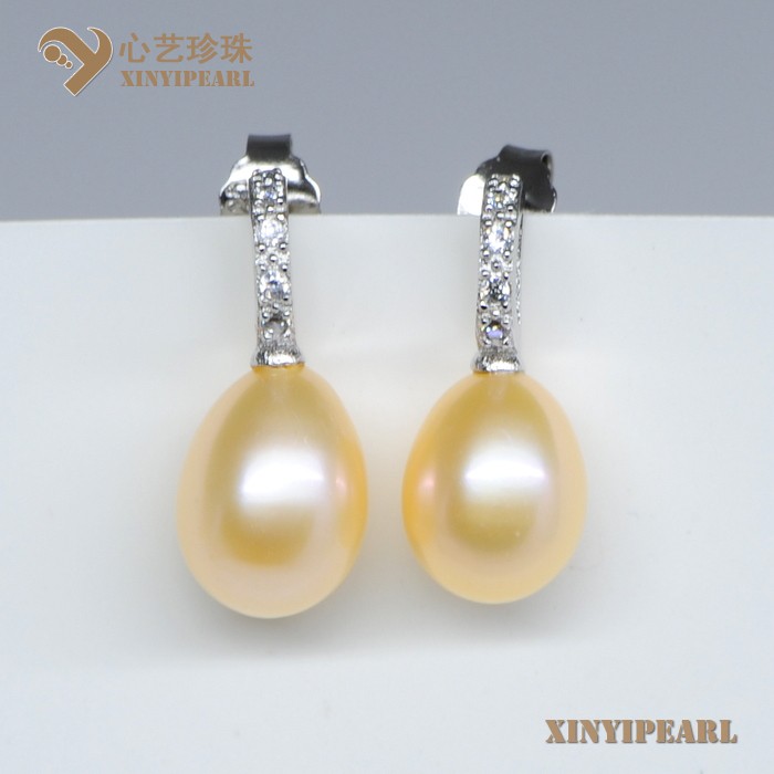 (7-8mm粉色)珍珠耳钉XY13056-2|心艺珍珠饰品网-珍珠图片