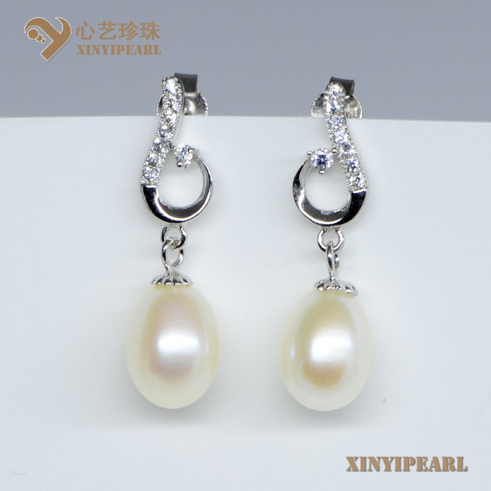 (7-8mm白色)珍珠耳钉XY13057-1|心艺珍珠饰品网-珍珠图片